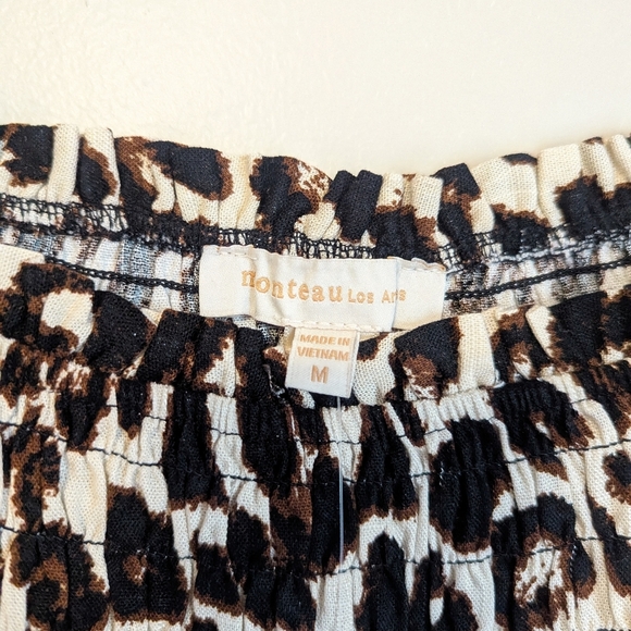 NWT Monteau LA Leopard Crop Top - Picture 3 of 4